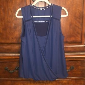 Stitch Fix navy sleeveless shirt by Daniel Rainn